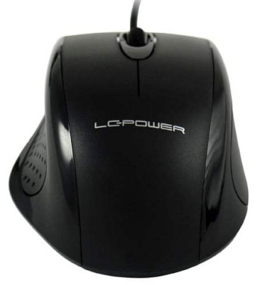LC-Power M710B Optical USB Maus (3-Tasten, 800dpi, beidhändig)