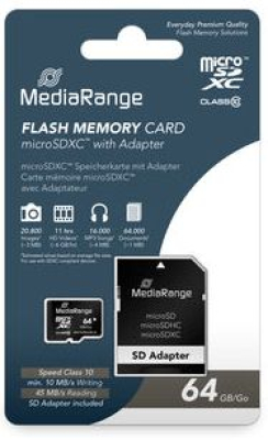 64GB MediaRange microSDXC Class 10 (inkl.SD-Adapter)