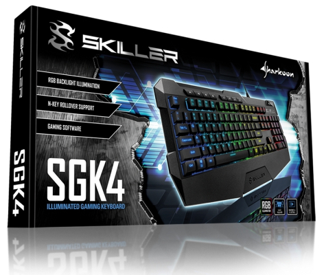 Sharkoon Skiller SGK4 Gaming-Tastatur mit RGB-Hintergrundbeleuchtung