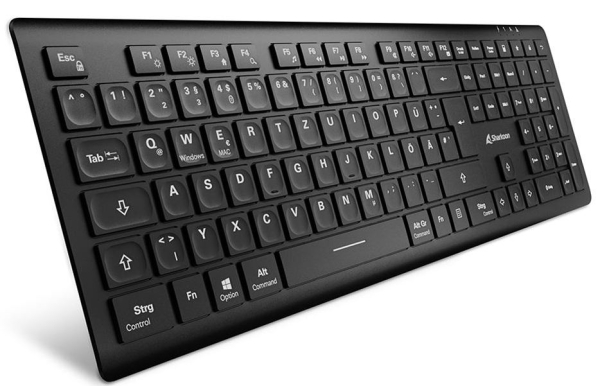 Sharkoon OfficePal K30W (Kabellose Tastatur, wiederaufladbar Lithium-Ion-Akkus bis zu 110 Stunden)